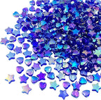 600 PCS Acrylic Beads Heart Star Shape Beads Clear Acrylic AB Colors Bead by Jmassyang