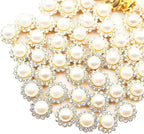 12mm 150pcs Imitation White Pearl Sew on Pearls Rhinestones, Crystal Glass Gem by Unknown