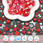 200-260PCS TINKRSTUFF Assorted Red Acrylic Beads - Image 3
