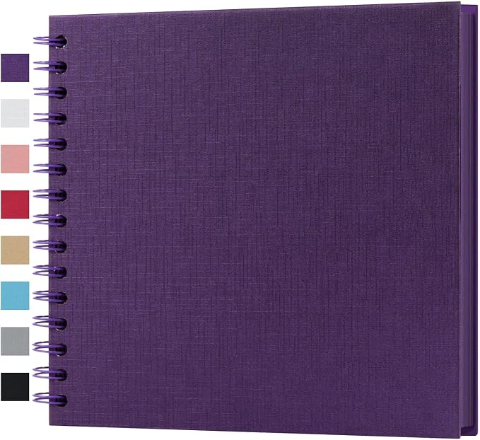 potricher 8 x 8 Inch DIY Scrapbook Album 40 Pages Hardcover Kraft Paper Scrap by potricher