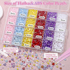 9000Pcs 3-8mm Blue Red Purple Flatback Pearls - Image 2