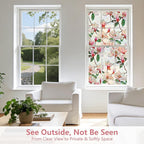 Kromapolis Window Privacy Film, Stained Glass Sticker Floral Window Clings - Image 4