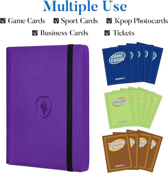 Premium 9 Pocket Card Binder for 540 Cards, Fabmaker PU Cover Trading Card - Image 5
