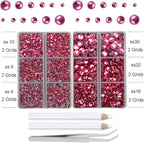 10000Pcs 2-Boxes Mixed Size Hot Fix Round Crystals Gems Glass Stones Hotfix - Image 3