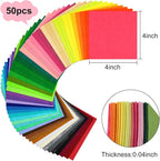 Morcheiong 50 Pcs Felt Fabric Soft Felt Fabric Sheet - Image 2