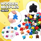 Arrowbash 200 Pcs Wooden Meeples Multi Color Meeples Pieces Family Games - Image 4