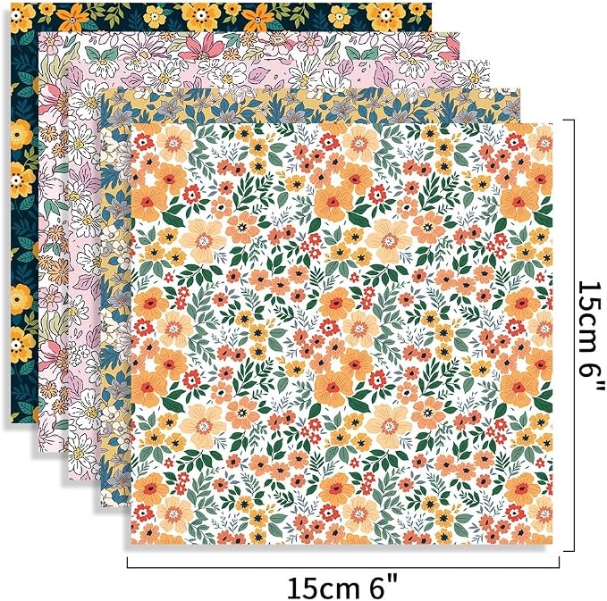 Origami Paper Kit 100 Sheets 6 Inch Square Double Sided Color 20 Vivid Colors - Image 3