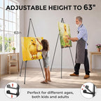 Nicpro Black Easel Stand for Sign, 8 Pack 63" Metal Portable Adjustable - Image 6
