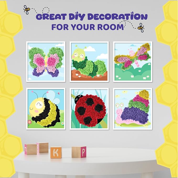 jackinthebox Poke Poke Art – Bugs Theme, Mess-Free Fabric Art and Craft - Image 8
