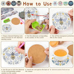 Gemozaic 8PCS Diamond Art Coasters Kit, Insects Diamond Painting Coasters - Image 7