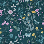 Yiran Teal Blue Comforter Set Queen Size, 7 Piece Floral Botanical Comforter - Image 4