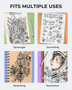 JusArt Fineliner Pens, 0.25mm Ultra Fine Point Pens 01, No Bleed, Waterproof - Image 5