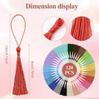 NACHLYNN 120 Pcs Bookmark Tassels Bulk 13cm/5 Inch Silky Handmade Soft Craft - Image 2