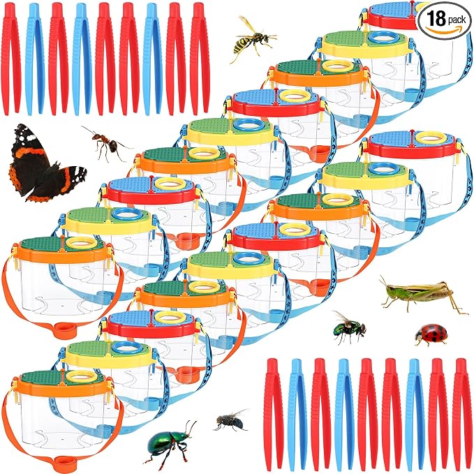 Halloscume 18 Pcs Bug Catchers for Kids Collection Viewer for Kids Critter by Halloscume