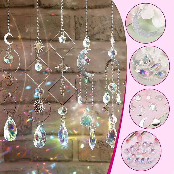 228pcs Sun Catcher Kits for Adults, DIY Arts and Crafts for Women | Prism - Image 2