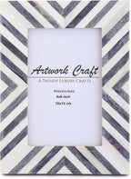Picture Photo Frame Chevron Herringbone Art Inspired Vintage Table-Top/Wall by ArtworkCraft