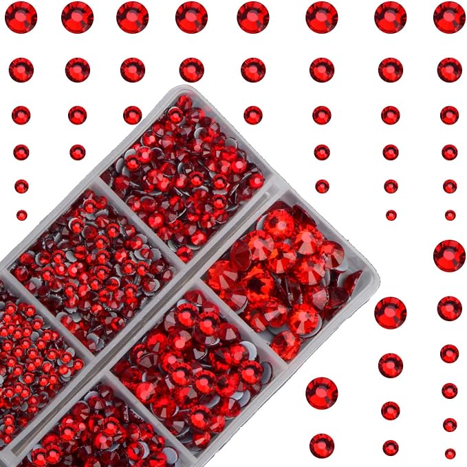 10000Pcs 2-Boxes Mixed Size Hot Fix Round Crystals Gems Glass Stones Hotfix by MASSIVE+BEADS