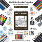 Soucolor Sketchbook 8.5x11, 100 Sheets Thick Acid-Free Drawing Paper | - Image 2