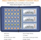Coin Collection Book Holder for Collectors 2000℉ Fireproof | 300 Pockets Coins - Image 3