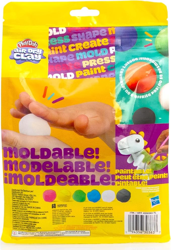 Play-Doh Brand Air Dry Clay, 6 Vibrant Clay Colors, Soft & Ultra Light Modeling - Image 10