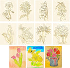 Piatoeke 16PCS 5.9×4.7in Unfinished Wood Craft to Paint, Fun Things to Paint by MakeChoicesSimpler