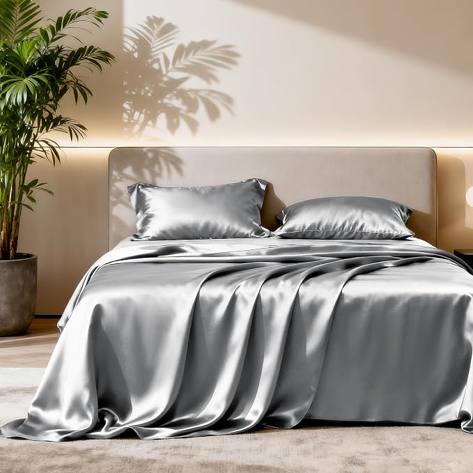 Love's cabin Satin Queen Sheets Set by Lovescabin