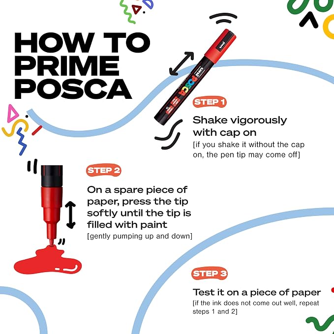 uni POSCA PC-5M Water-Based Paint Markers, Reversible Medium Tip, Earthtone Ink - Image 4