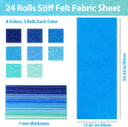 24 Pcs 11.8 x 35.4 Inch Wool Blend Felt Sheets - Image 2