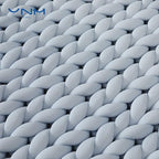 YnM Cooling Weighted Blanket, Handmade Chunky Yarn Knitted Design, Temperature - Image 2