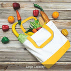 TOPDesign 3-Pack Super Strong Large 12oz Cotton Canvas Tote Bags, Reusable - Image 3