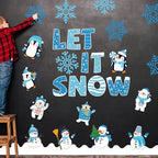 Outus 45 Pcs Winter Cutouts Snowflake Accents Paper Cutouts Name Tags Seasonal - Image 7