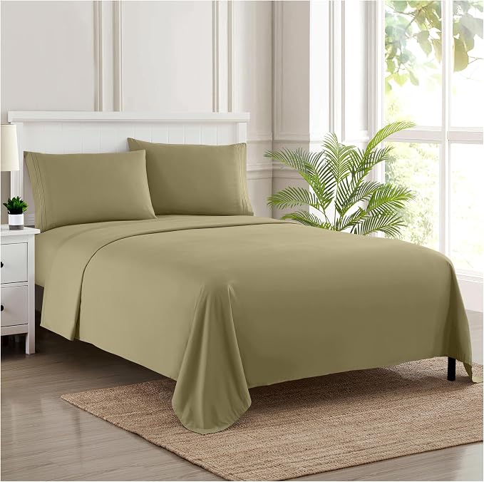 Twin Sheets - Breathable Luxury Sheets - 1800 Supreme Collection Extra Soft by SweetHomeCollection