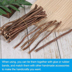 PATIKIL 50 Pcs / 2 Size Wood Log Sticks, 0.2-0.5inch in Diameter Natural - Image 4