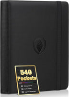 Premium 9 Pocket Card Binder for 540 Cards, Fabmaker PU Cover Trading Card by Fabmaker