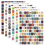 1956 Pcs Letter Stickers for Scrapbook Supplies, Vintage Alphabet Stickers | 18 by Gretion