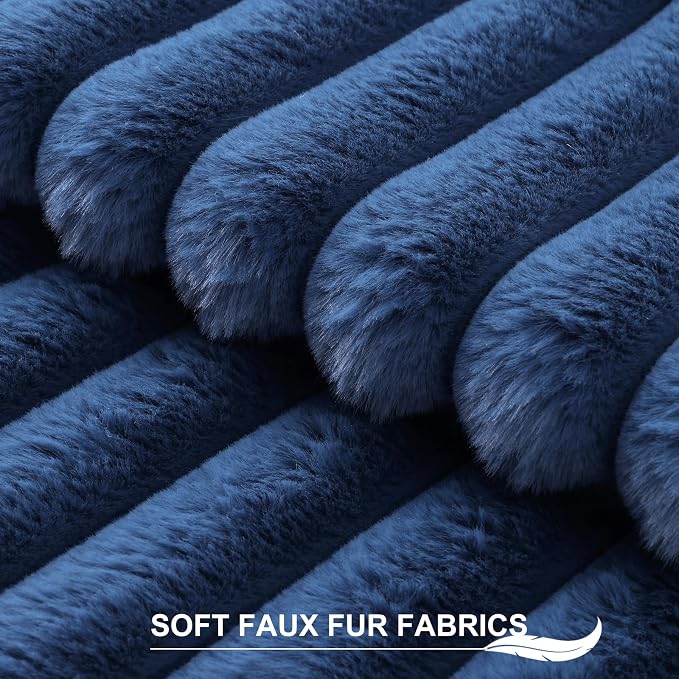Pallene Faux Fur Plush Throw Pillow Covers 26x26 Set of 2, Luxury Soft Fluffy - Image 2