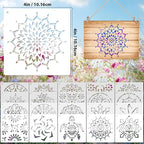 20 Pcs 4x4'' Mandala Stencils for Painting on Wood, Tile Fabric, Reusable - Image 2