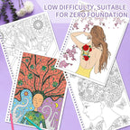 Kalysky Adult Coloring Book for Women, Spiral Bound, Relaxation Arts and Crafts - Image 7