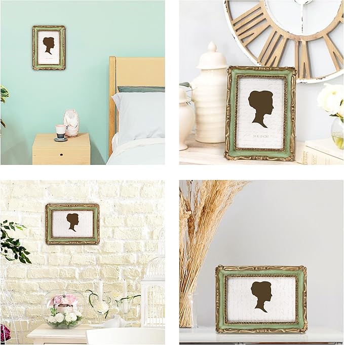 AELS 4x6 Inch Vintage Picture Frame, Elegant Antique Photo Frames - Image 4