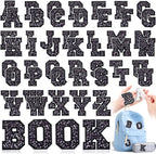WILLBOND 52 Pcs Back to School Letter Patches Self Adhesive Composition Iron on by Willbond+Technology+Limited