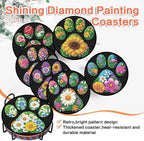 ijbnhd 8 Pack Diamond Art Coasters Kits Dog Paw | Diamond Painting Coasters Kit - Image 8