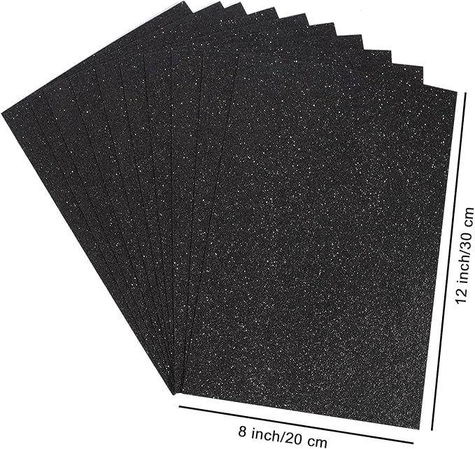10 Sheets Glitter Paper Sheet for Crafts April Fool's Memorial Father's Day - Image 3