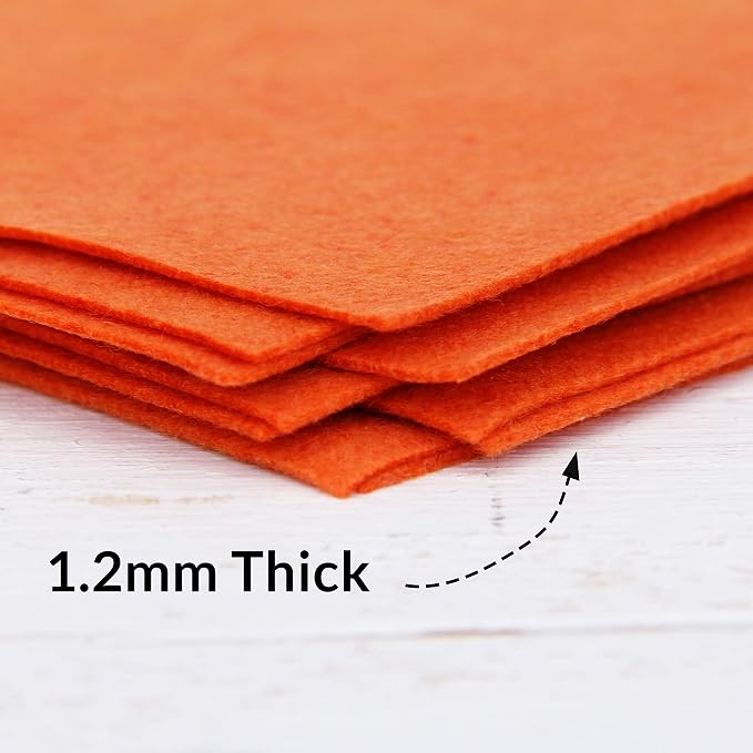 Threadart Orange Premium Felt Sheets - Image 3