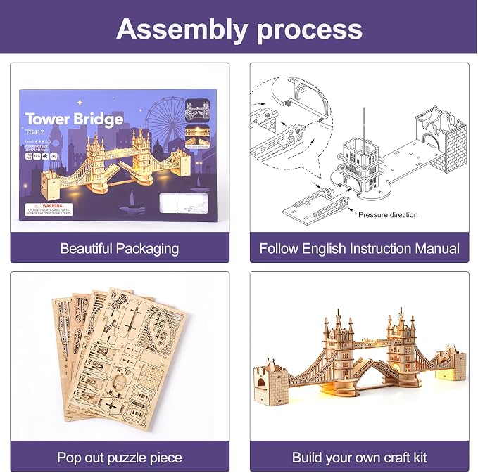 Rowood 3D Puzzles for Adults, DIY Wooden Model Kits for Adults to Build - Image 6