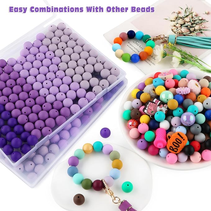 150Pcs Silicone Beads 15mm Mix Color, Bulk Silicone Beads 15mm - Image 5