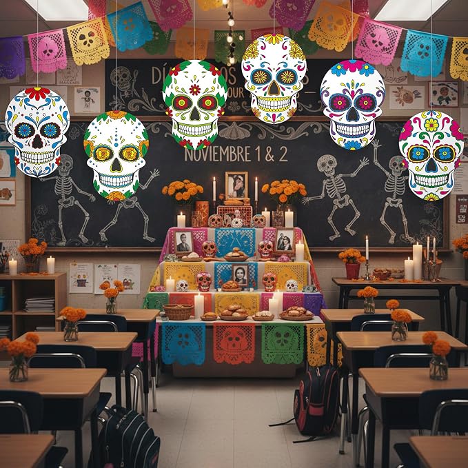 TaoBary 24 Pcs 7.09'' Sugar Skull Cutouts - Image 3