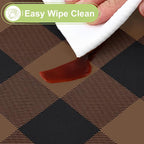 Smiry Rectangle Table Cloth, Waterproof Vinyl Tablecloths - Image 3
