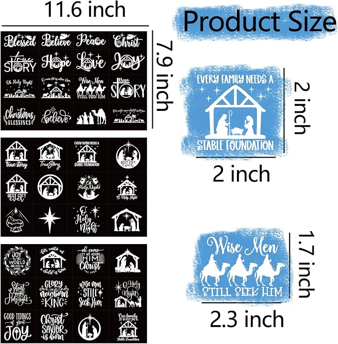40 Pieces Christmas Nativity Stickers - Image 3