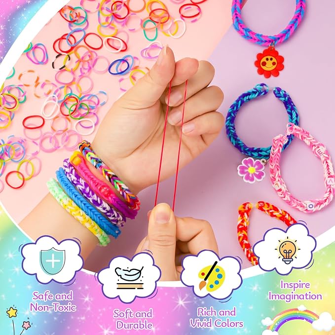 UUEMB 10000+ Rubber Band Bracelet Kit, Colorful Loom Bracelet Making Kit - Image 4