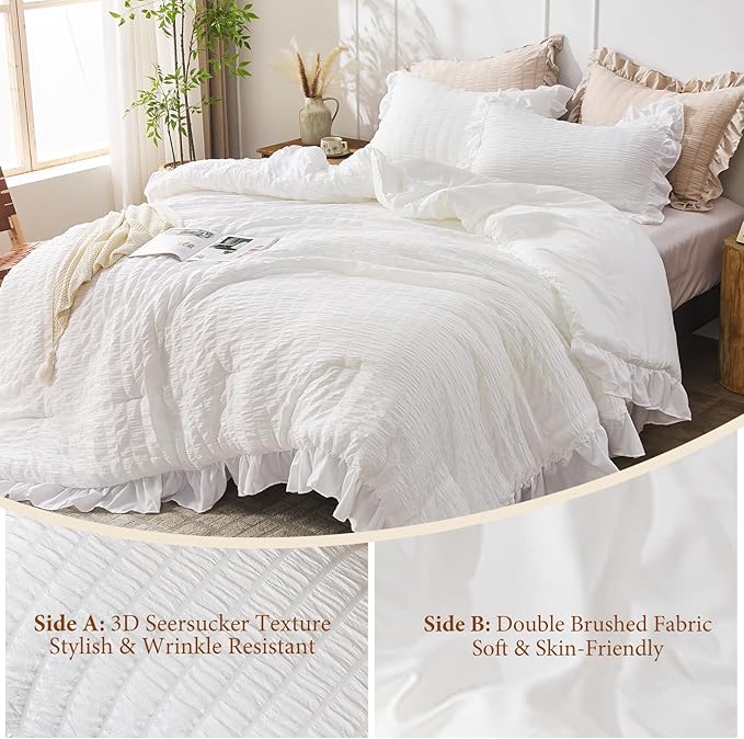 JOLLYVOGUE King Size Comforter Set, Lightweight & Fluffy Bedding Sets King - Image 5